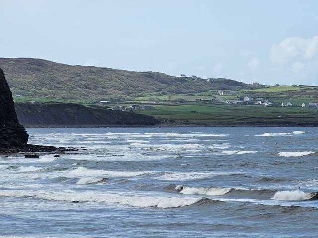 plenty of swell and white water but too windy for the serious surfers